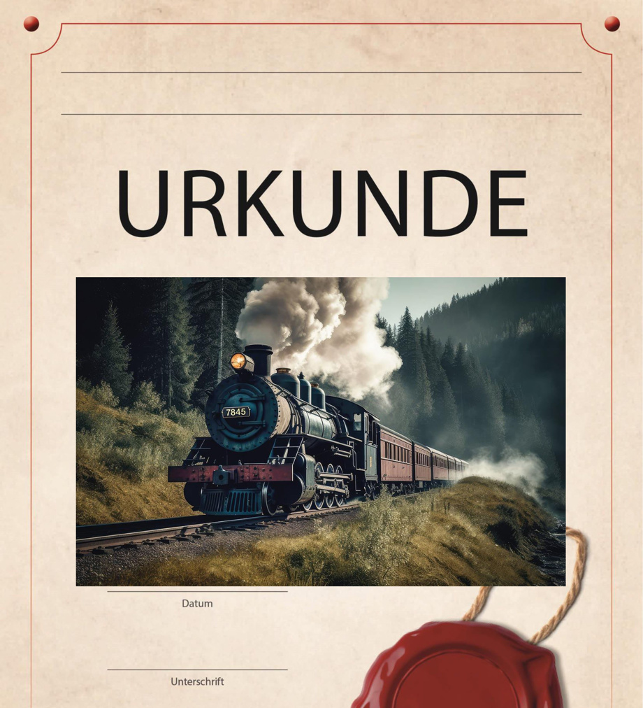 Wasserfallenbahn-Urkunde