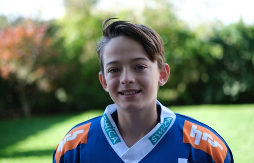 Jamie am Pee-Wee Turnier 2025 mit dem Team Zürich